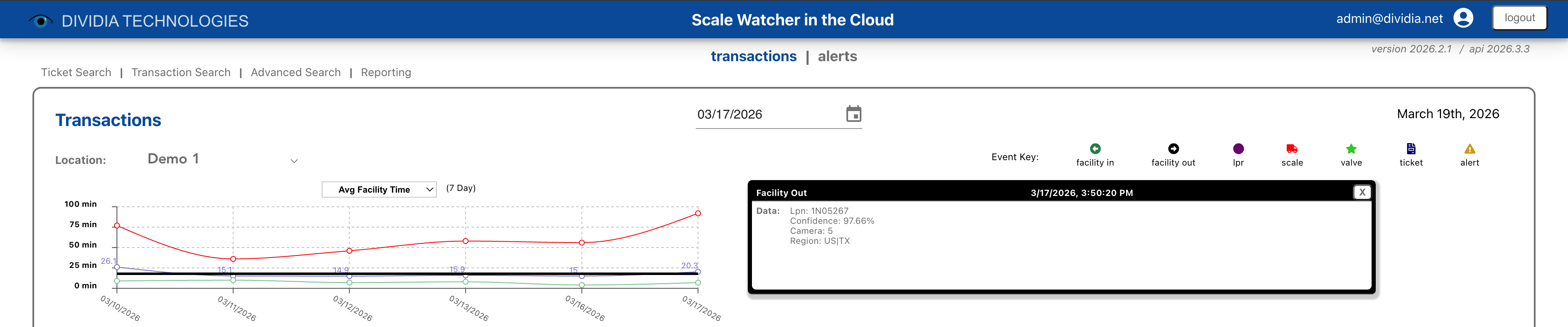 Main application header