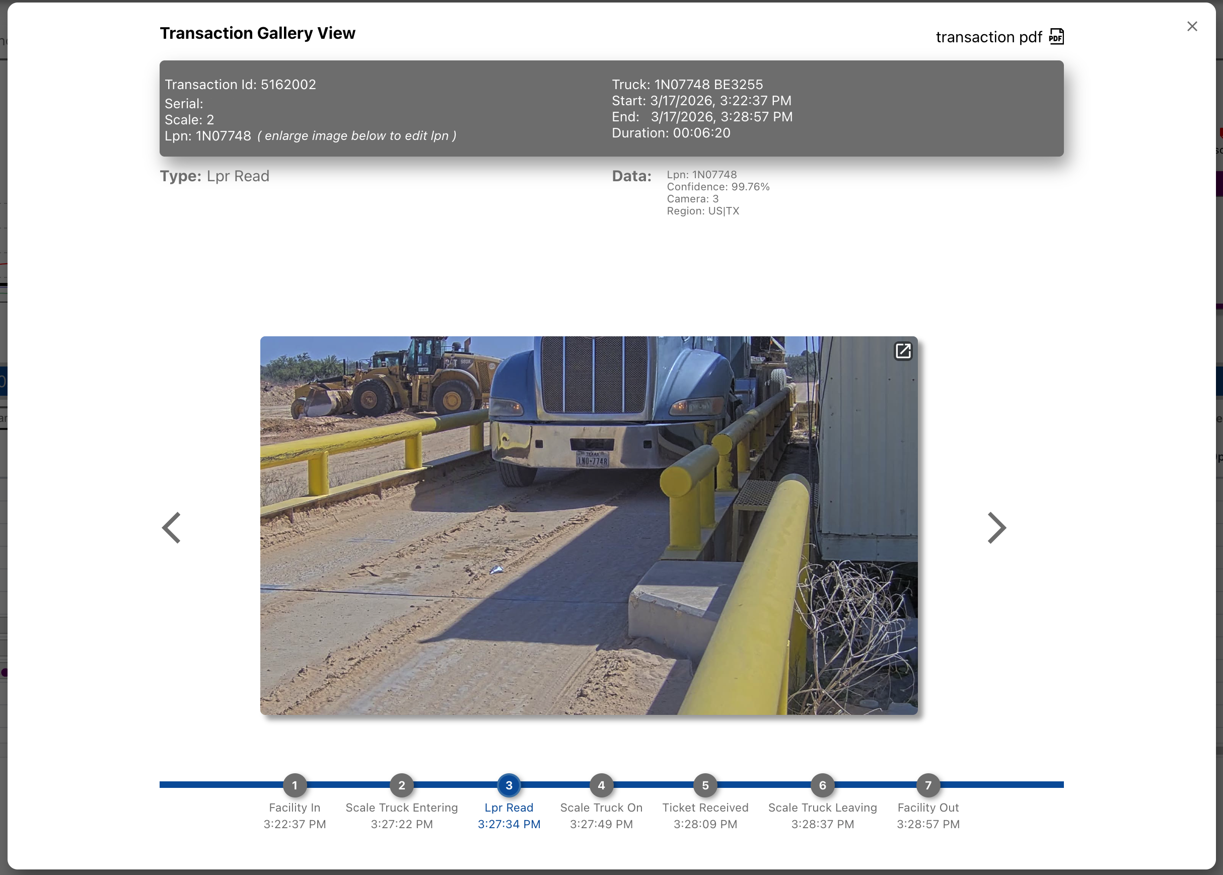 Transaction Gallery View